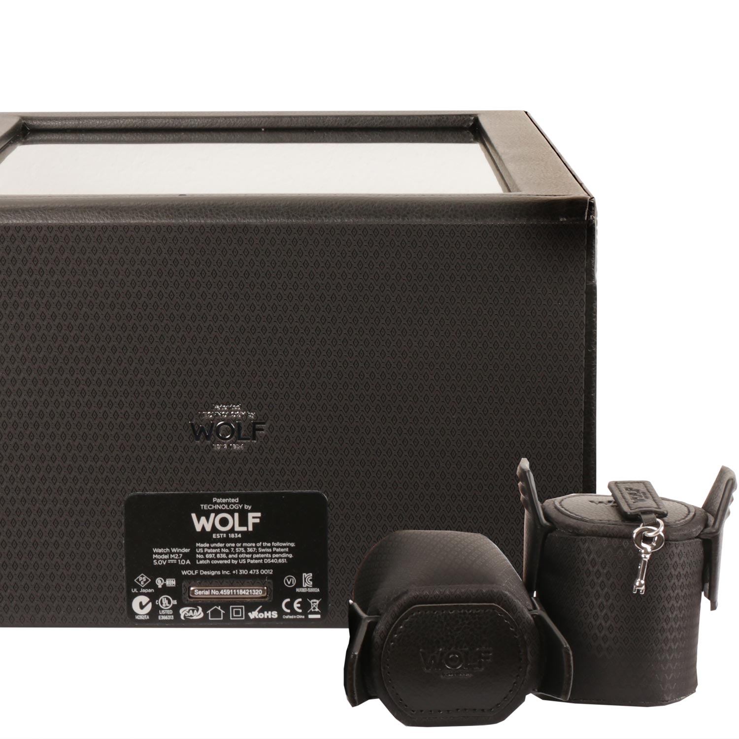 Wolf Roadster 4 Piece Winder Black шкатулка с автоподзаводом для 4 часов. Артикул 459156