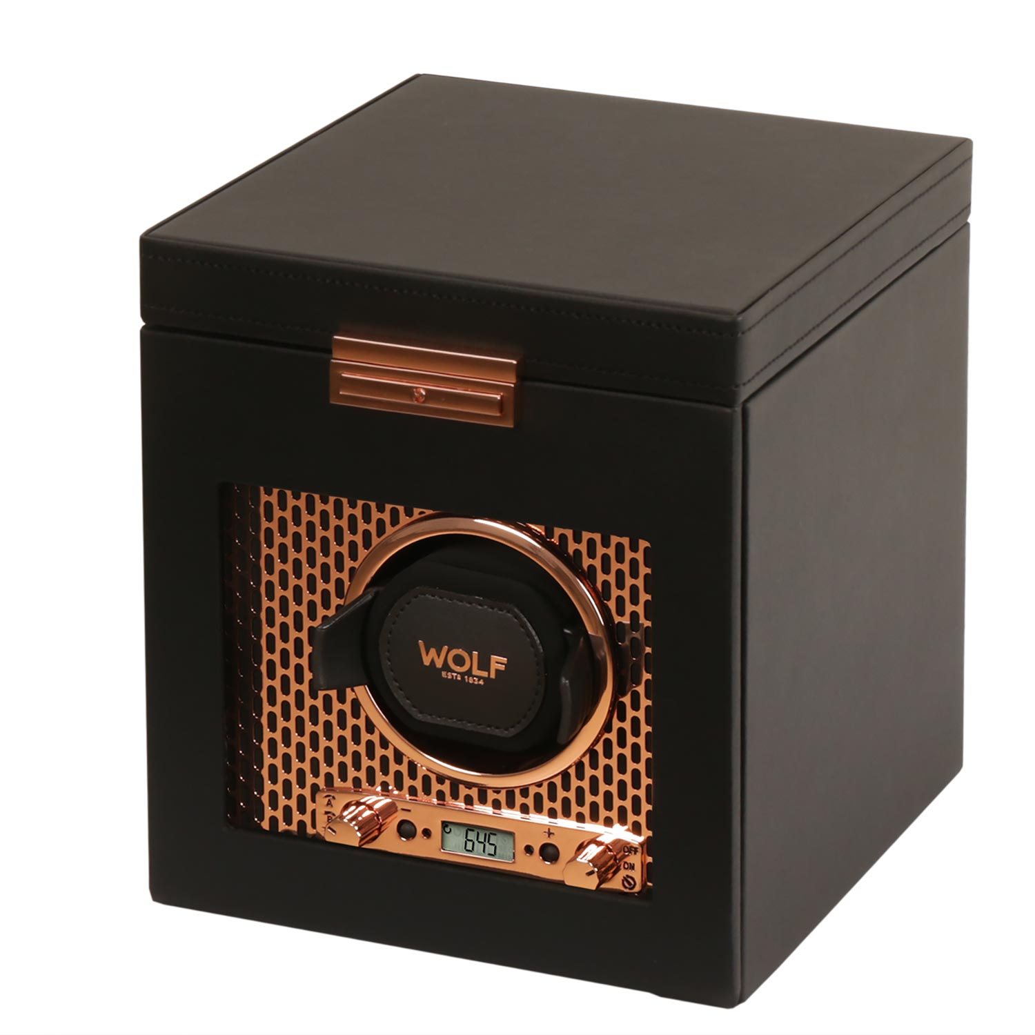 Wolf Axis Single Winder with Storage Copper  шкатулка с автоподзаводом на 1 часы. Артикул 469216