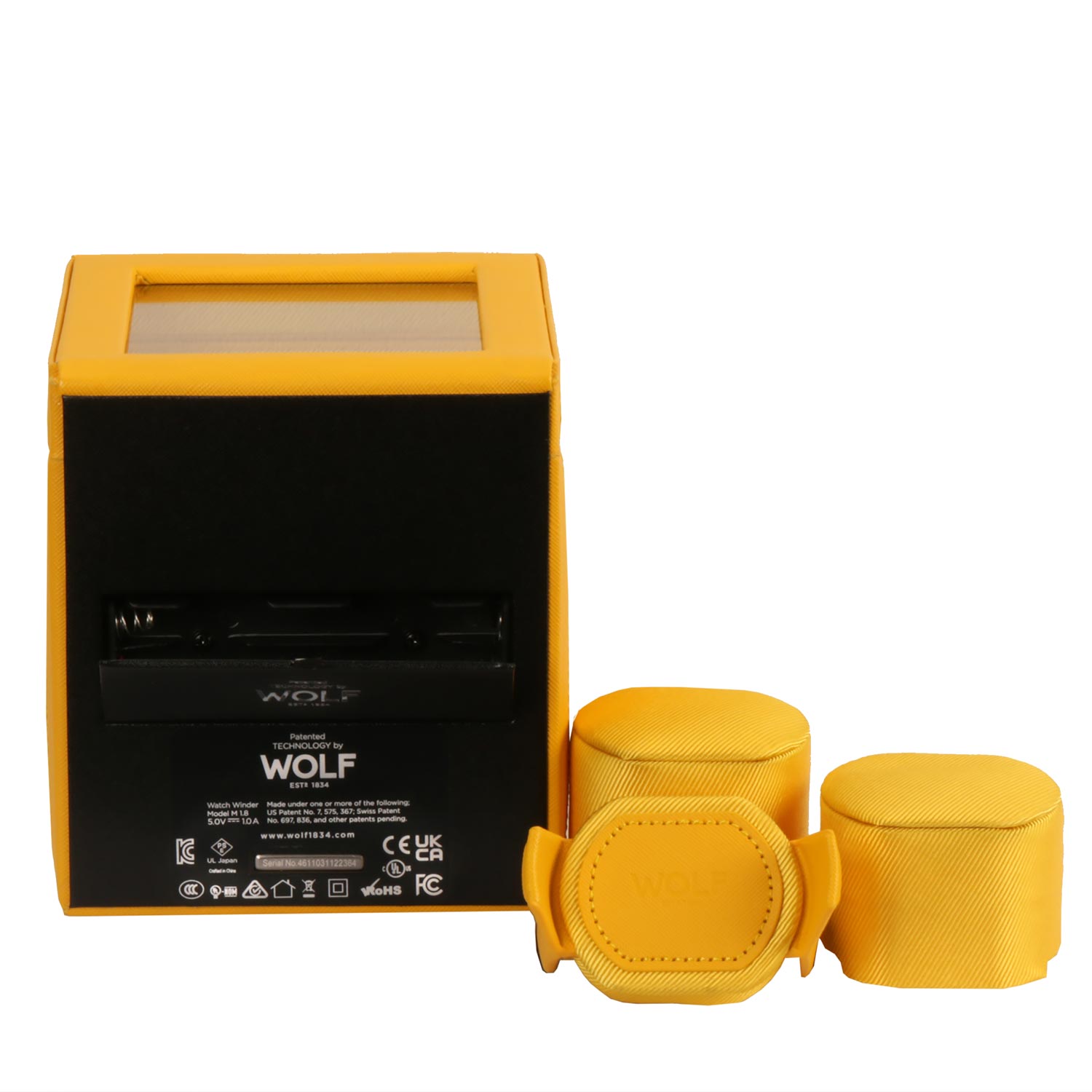 Wolf Cub 'Tutti Frutti' Winder Yellow шкатулка с автоподзаводом на 1 часы. Артикул 461192