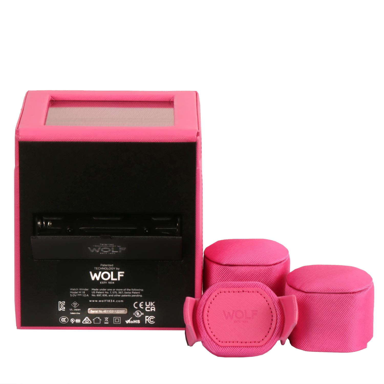 Wolf Cub 'Tutti Frutti' Winder Pink шкатулка с автоподзаводом на 1 часы. Артикул 461190