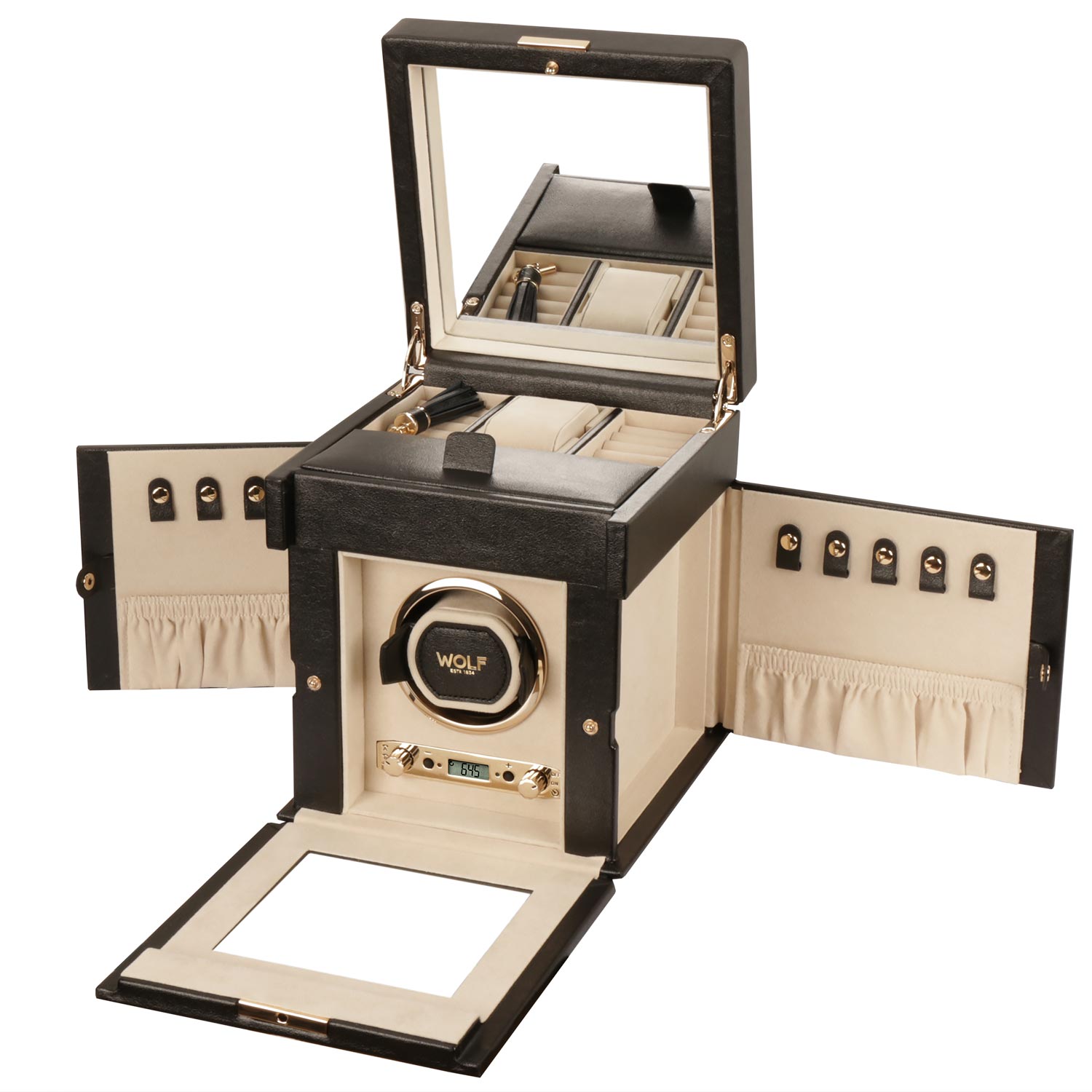 Wolf Palermo Single Winder w/ Storage Anthracite шкатулка с автоподзаводом. Артикул 213702