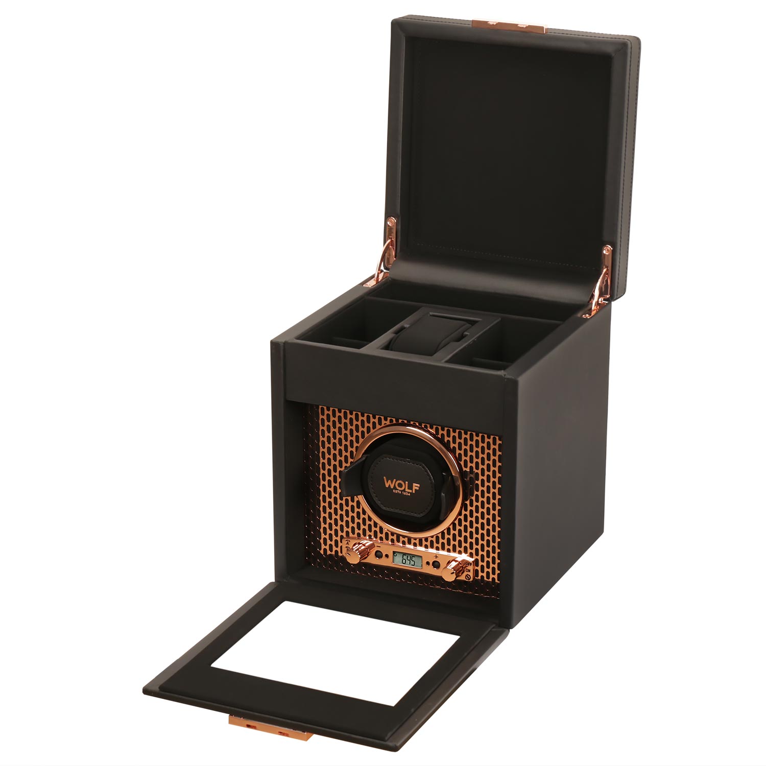 Wolf Axis Single Winder with Storage Copper  шкатулка с автоподзаводом на 1 часы. Артикул 469216
