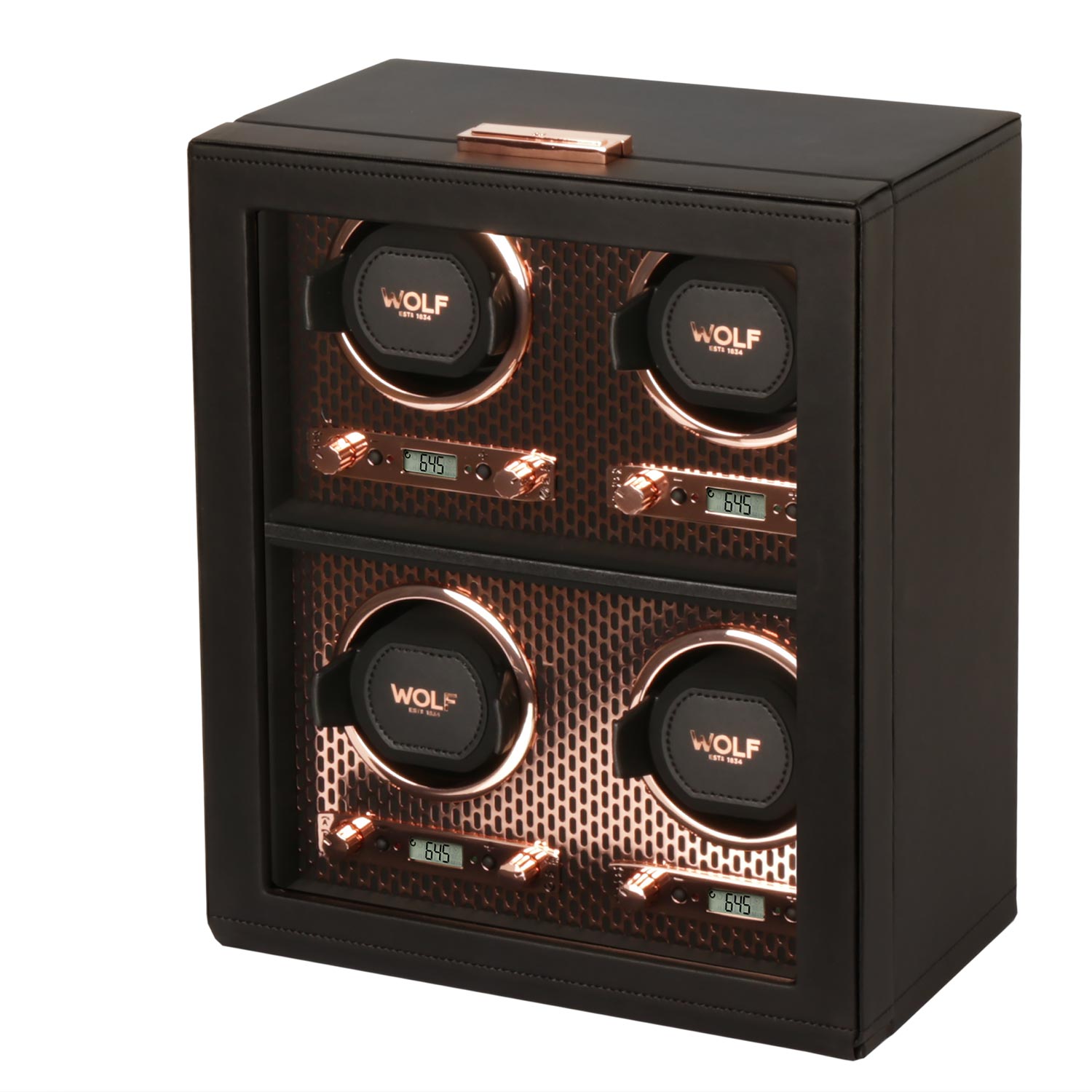 Wolf Axis 4 Piece Winder Copper шкатулка с автоподзаводом для 4 часов. Артикул 469516