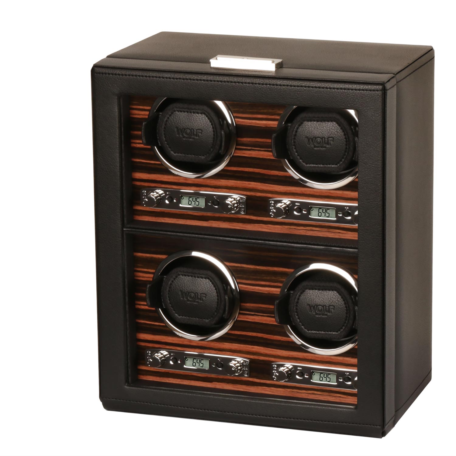 Wolf Roadster 4 Piece Winder Black шкатулка с автоподзаводом для 4 часов. Артикул 459156