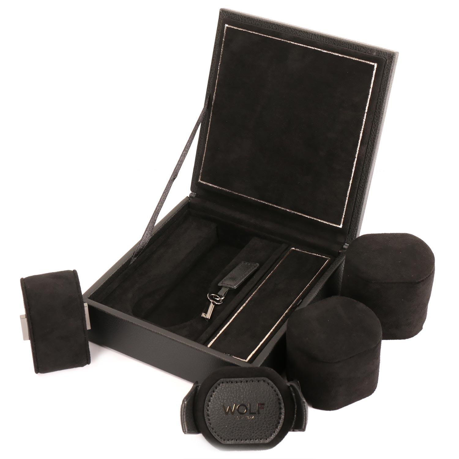Wolf 'British Racing' Double Watch Winder Black шкатулка с автоподзаводом. Артикул 792202